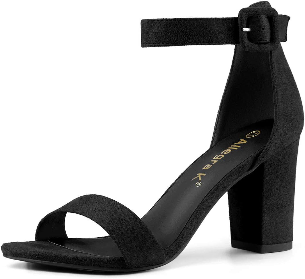 Allegra K Women's Open Toe High Chunky Heel Sandals for All Occasions
