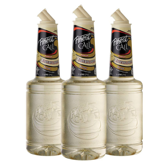 Finest Call Premium Elderflower Syrup Drink Mix - 3 Pack