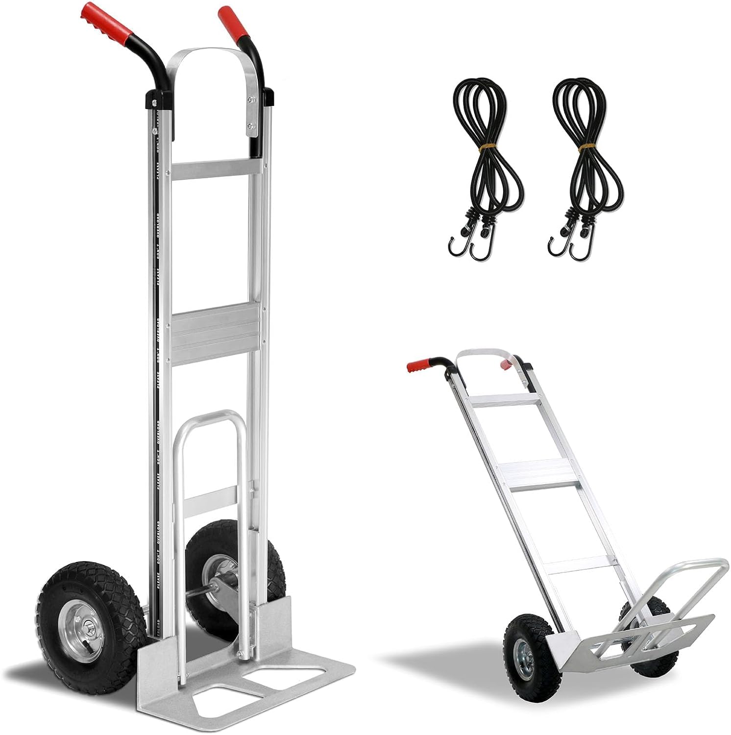 Heavy Duty Aluminum Hand Truck with 600 LBS Capacity for Transport