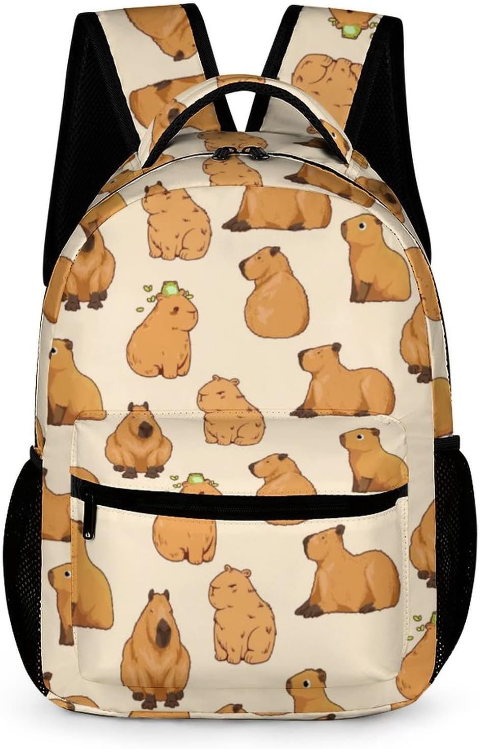 Capybara Backpack Gift for Kids Stylish Print Travel School Bag