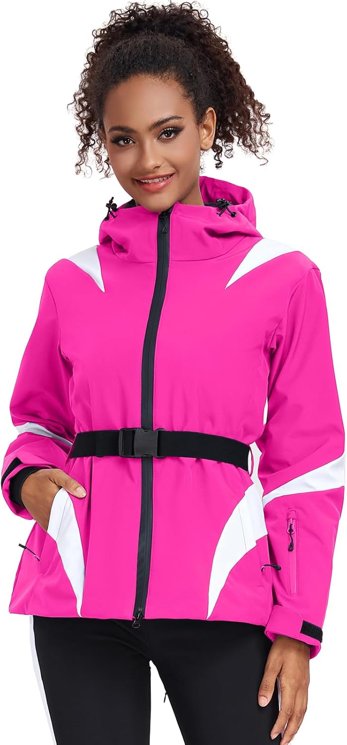 GS SNOWING Women's Hooded Ski Jacket ~ Warm & Waterproof