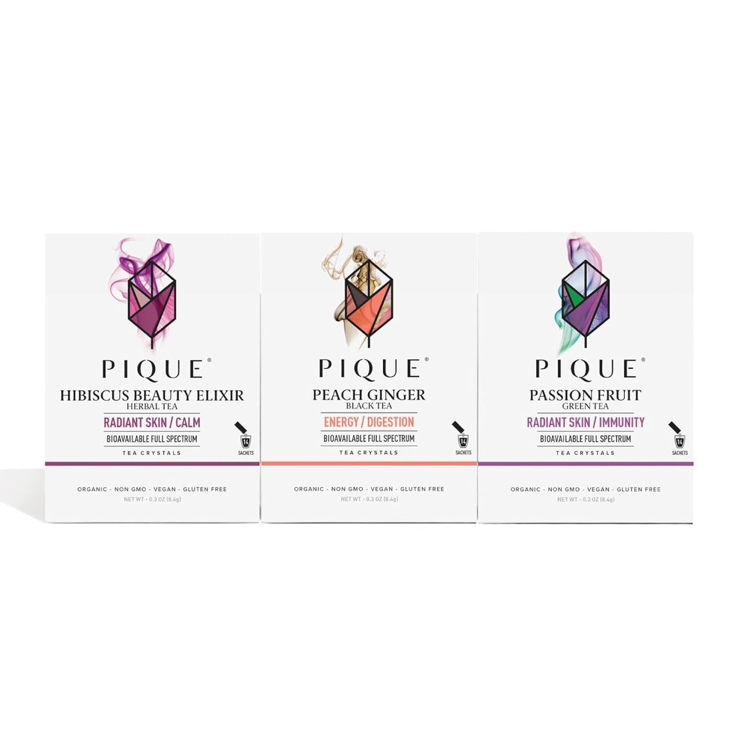 Pique Tea Organic Fruit & Floral Tea Crystals Sampler - 42 Sticks