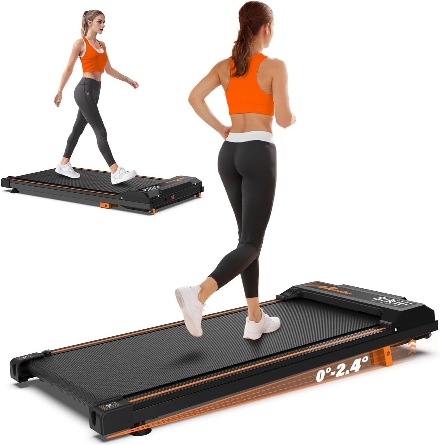 LIVIVOX Portable Under Desk Treadmill - Incline for Home/Office