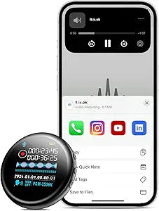 64G Digital Voice Activated Recorder for Meetings and Lectures