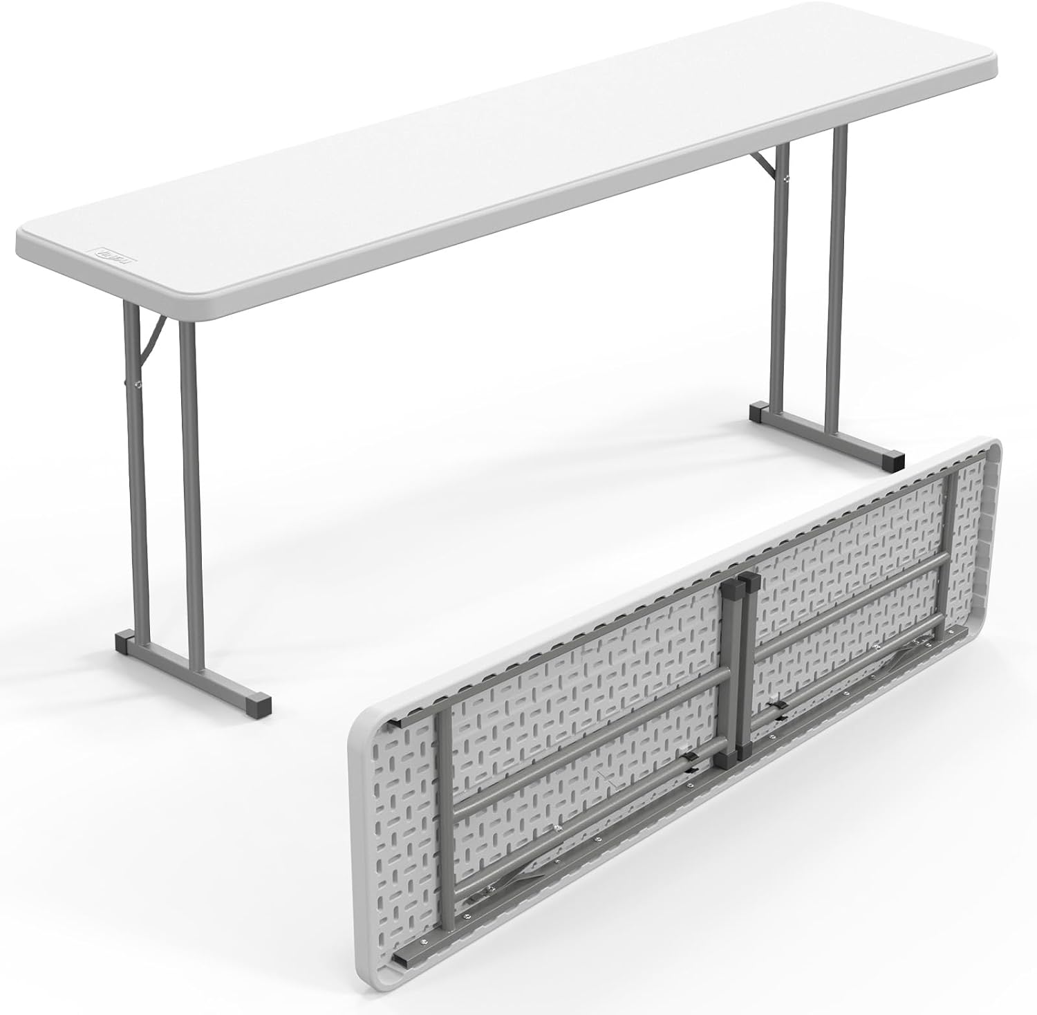 VINGLI 6 FT Narrow Folding Table for Parties and Home Use