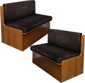 Leather Like RV Dinette Cushion Covers - Stretchable Chocolate Fit