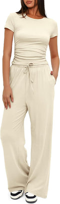 Darong Women's 2 Piece Lounge Set - Comfortable Wide Leg (Style 146B)