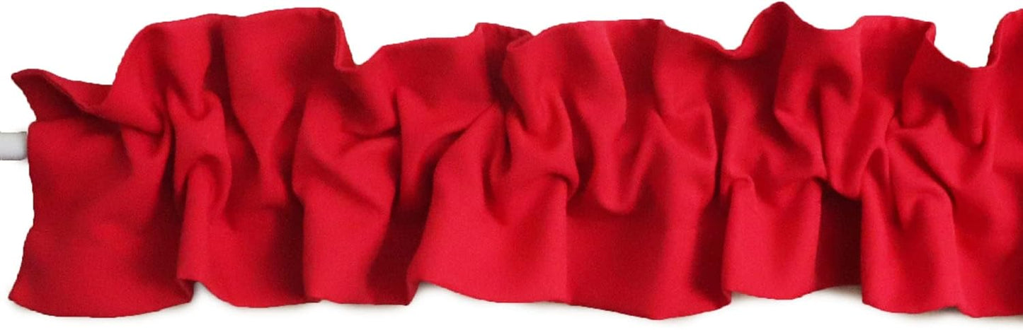 Solid Poplin Sleeve Topper Window Valance for Home Decor