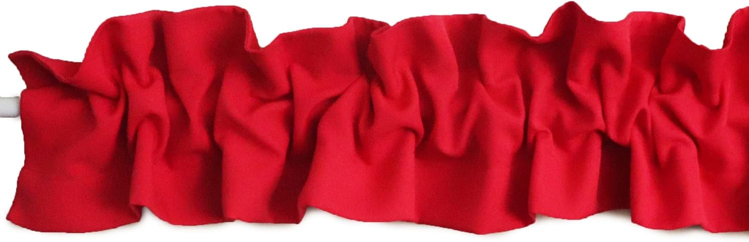 Solid Poplin Sleeve Topper Window Valance for Home Decor