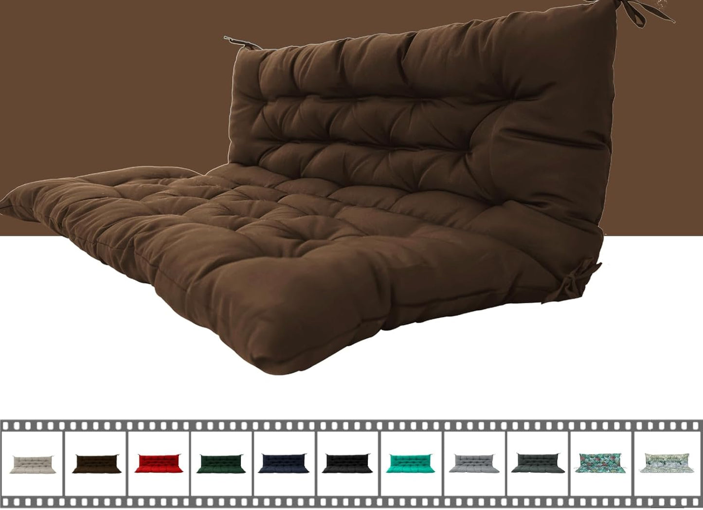 Outdoor Swing Cushions 3 Seater Waterproof for Patio Furniture