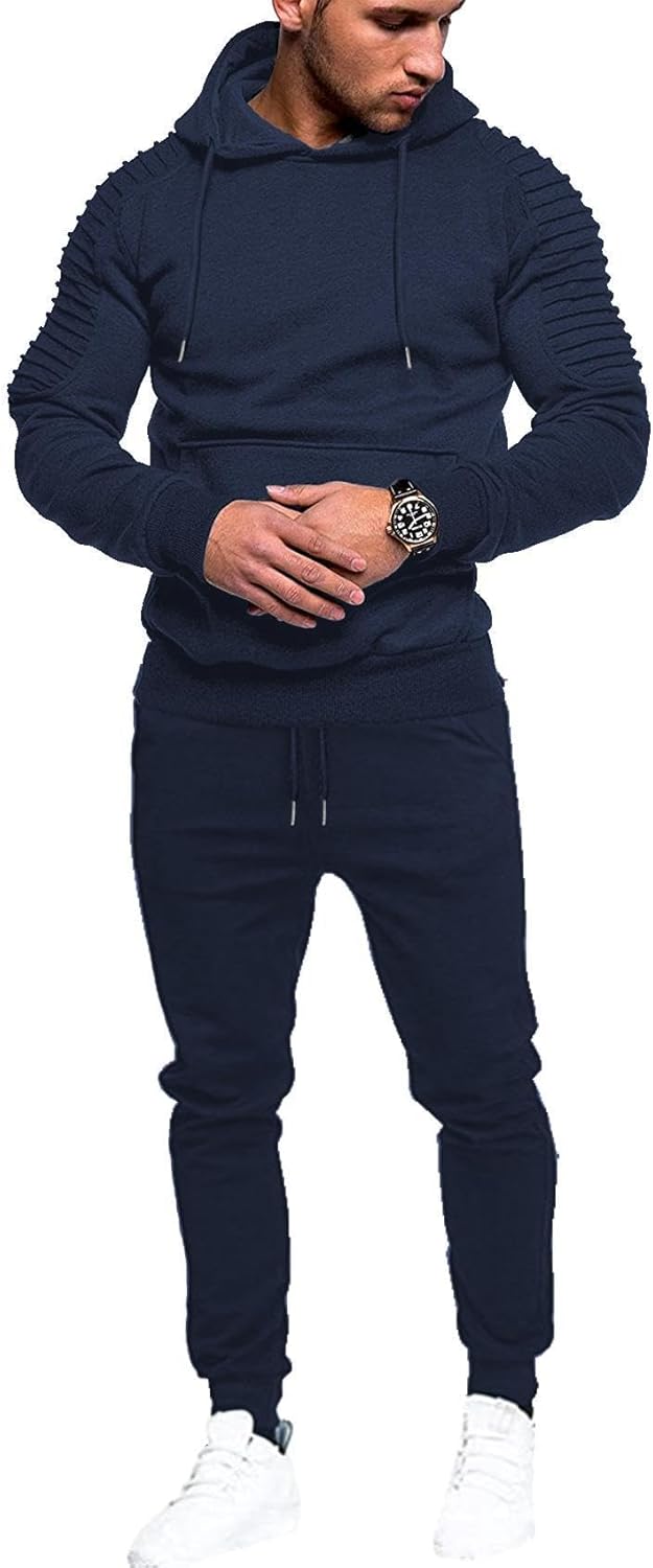 Men's Tracksuit 2 Piece Hoodie Sweatsuit Sets for Casual Wear