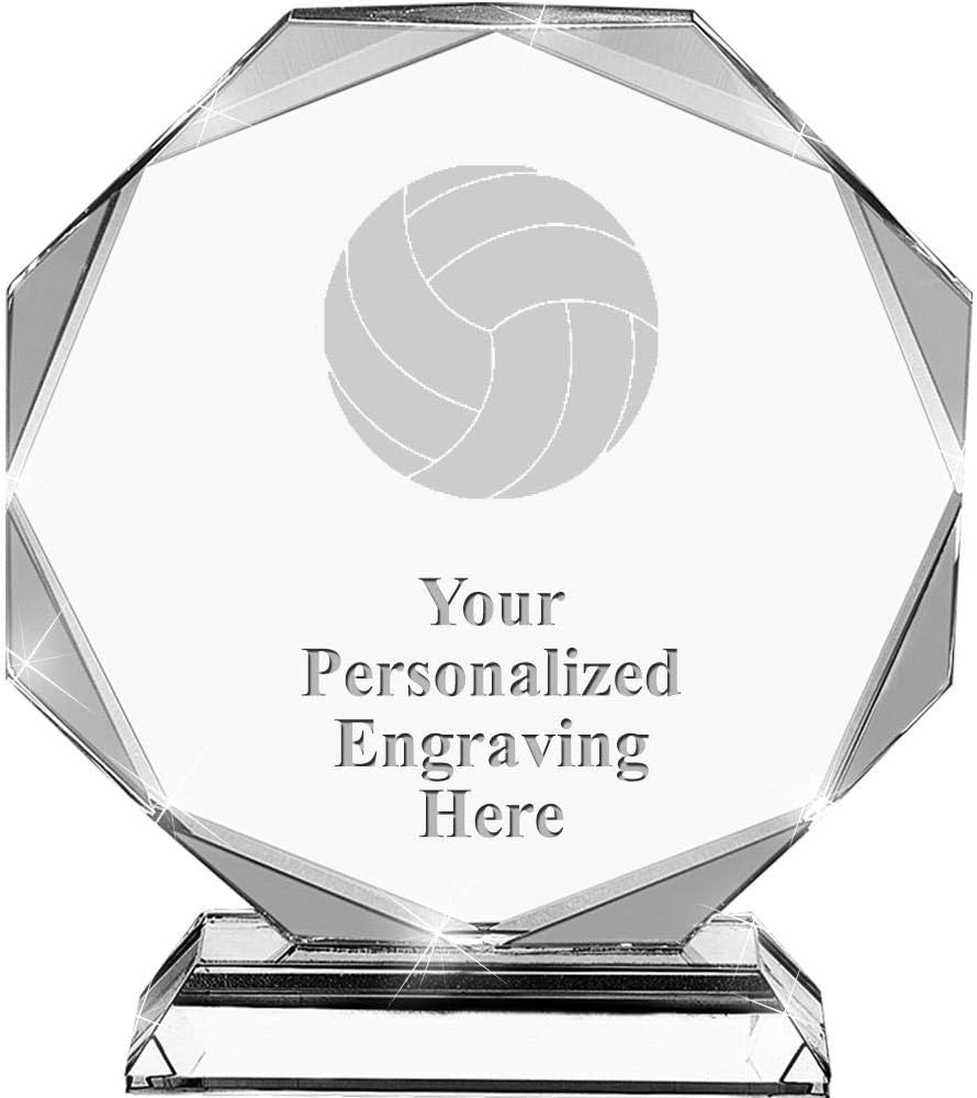 Custom Award with Engraving - Personalized Crystal Trophy