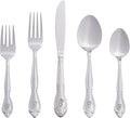 RiverRidge Rose Monogrammed Flatware Set 46 Piece (Style CHAU)