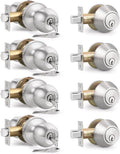 Keyed Entry Door Knob and Deadbolt Set in Satin Nickel - Keyed Alike