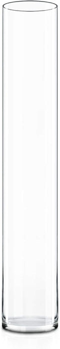 CYS Excel Clear Glass Cylinder Vase for Elegant Centerpieces