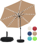 Sundale Outdoor Solar 80 LED 9 ft Patio Umbrella with Base