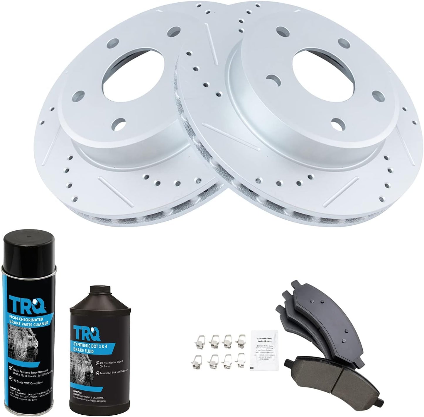 TRQ Front Performance Brake Pad & Rotor Kit for Dodge Dakota