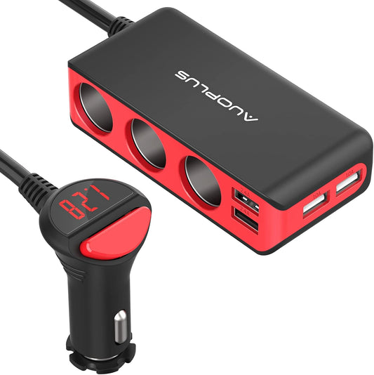 3-Socket Car Charger Adapter by AUOPLUS