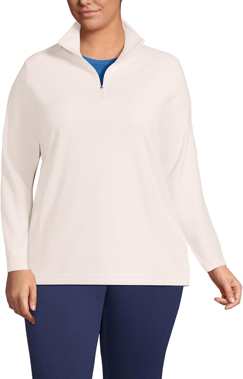 Lands' End Anyweather Fleece Quarter Zip Pullover for Comfort
