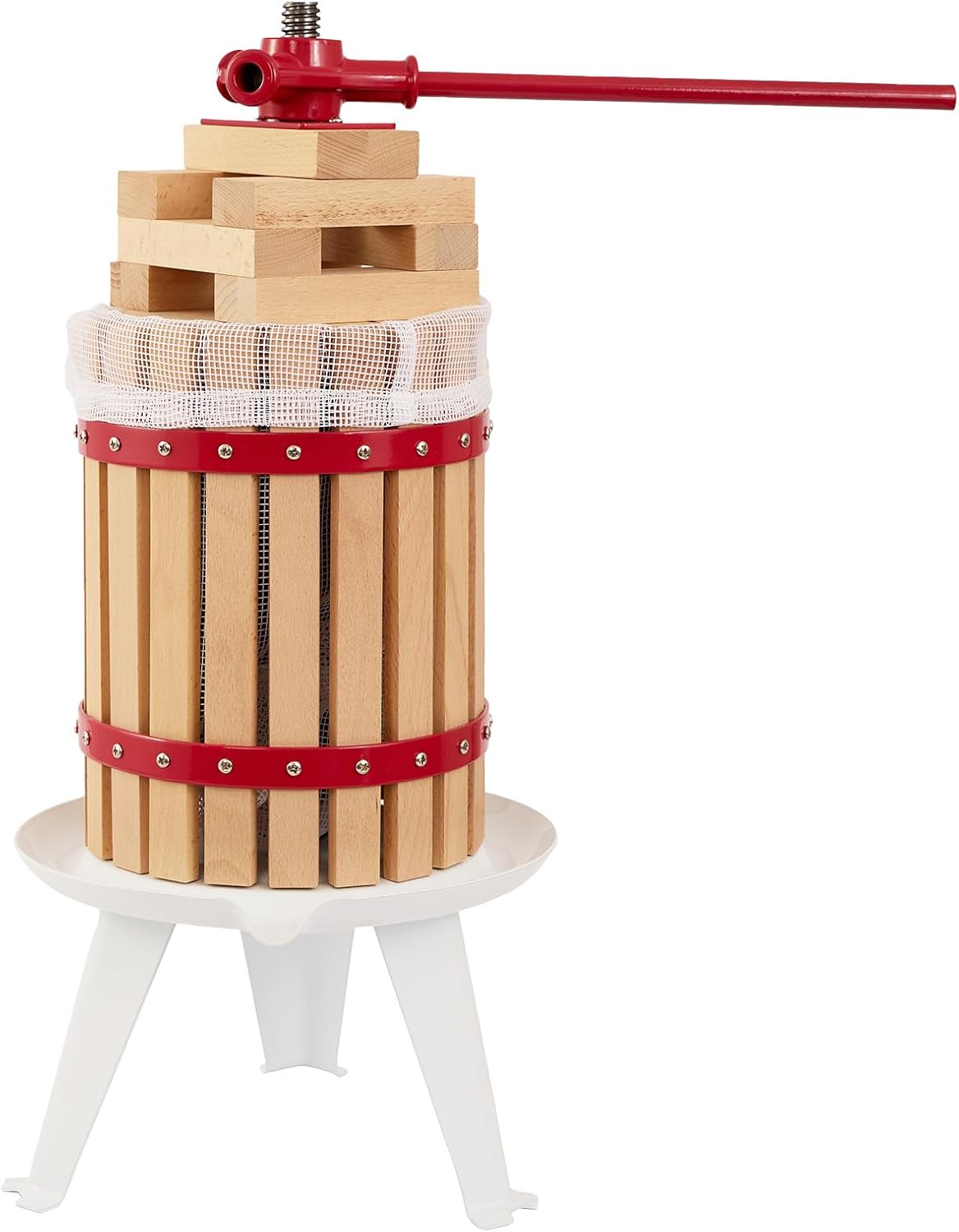 CAELUM 3.2 Gallon Wood Fruit Wine Press for Juice Making
