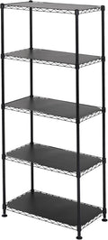24x14x60 5-Tier Wire Storage Shelf - NSF Certified Black Zinc