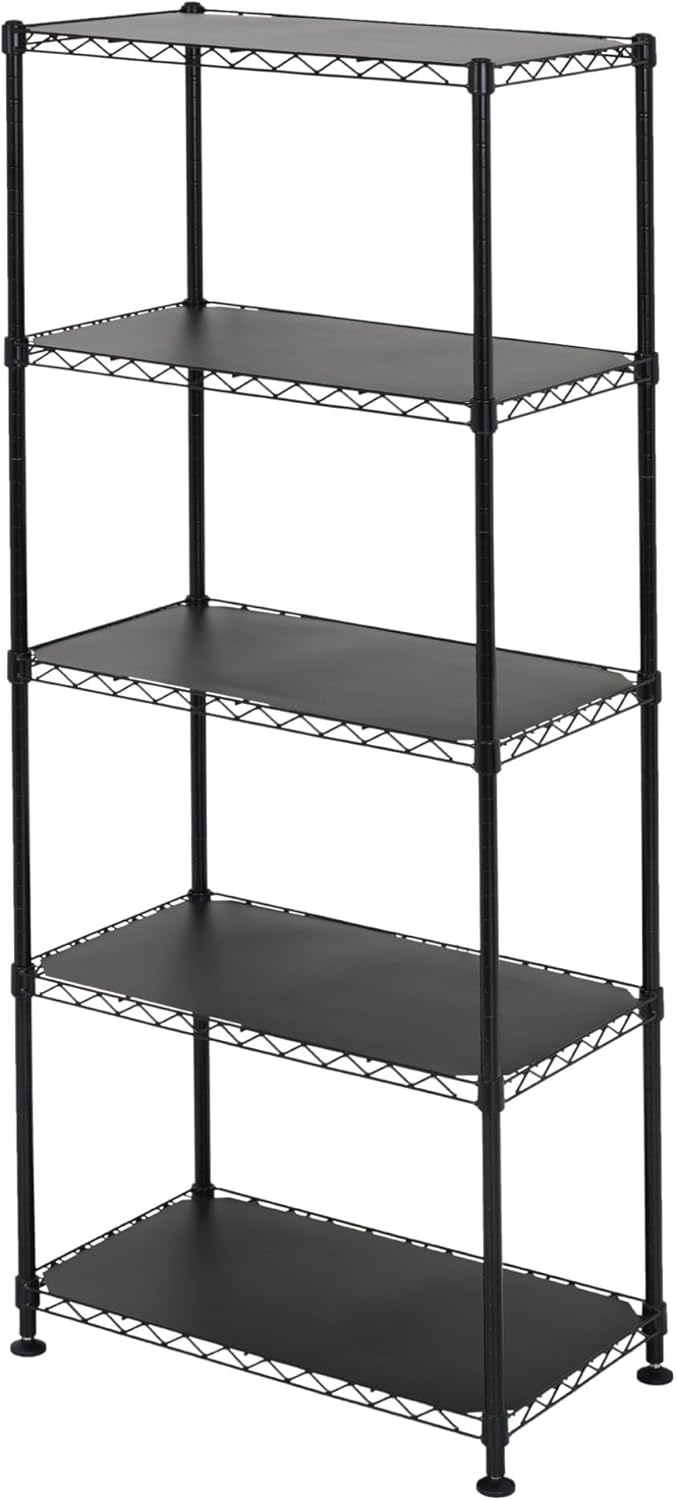 SafeRacks 5-Tier Heavy Duty Steel Wire Shelving Unit for Storage