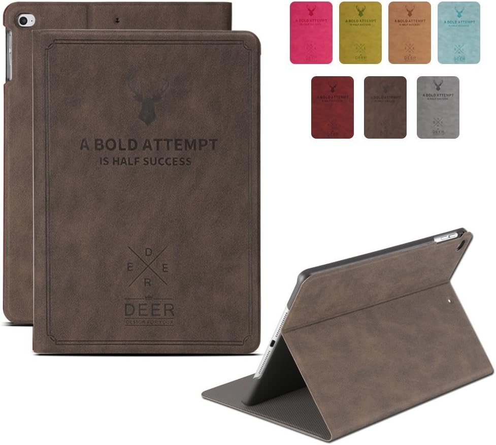 DuraSafe Cases for iPad 4 3 2 - Stylish Coffee Folio Cover