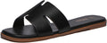 Women's Dressy Flat PU Slide Sandals - Comfortable Summer Slip On