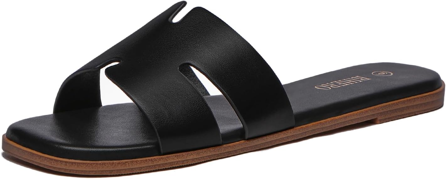 Rihero Women's Dressy Flat Sandals for Comfortable Summer Wear
