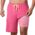 BRISIRA Mens Swim Trunks 9 in Inseam - Comfortable 2-in-1 Liner won't
