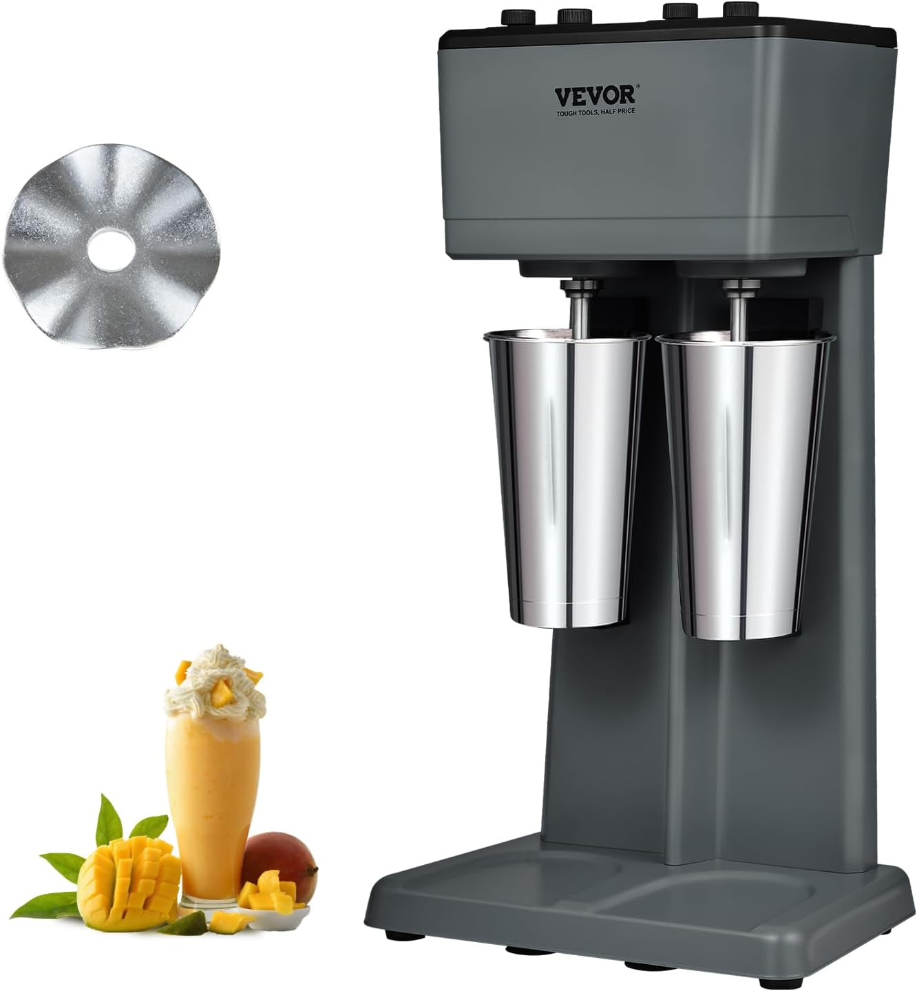 VEVOR Milkshake Maker - Double Heads Electric Mixer for Home