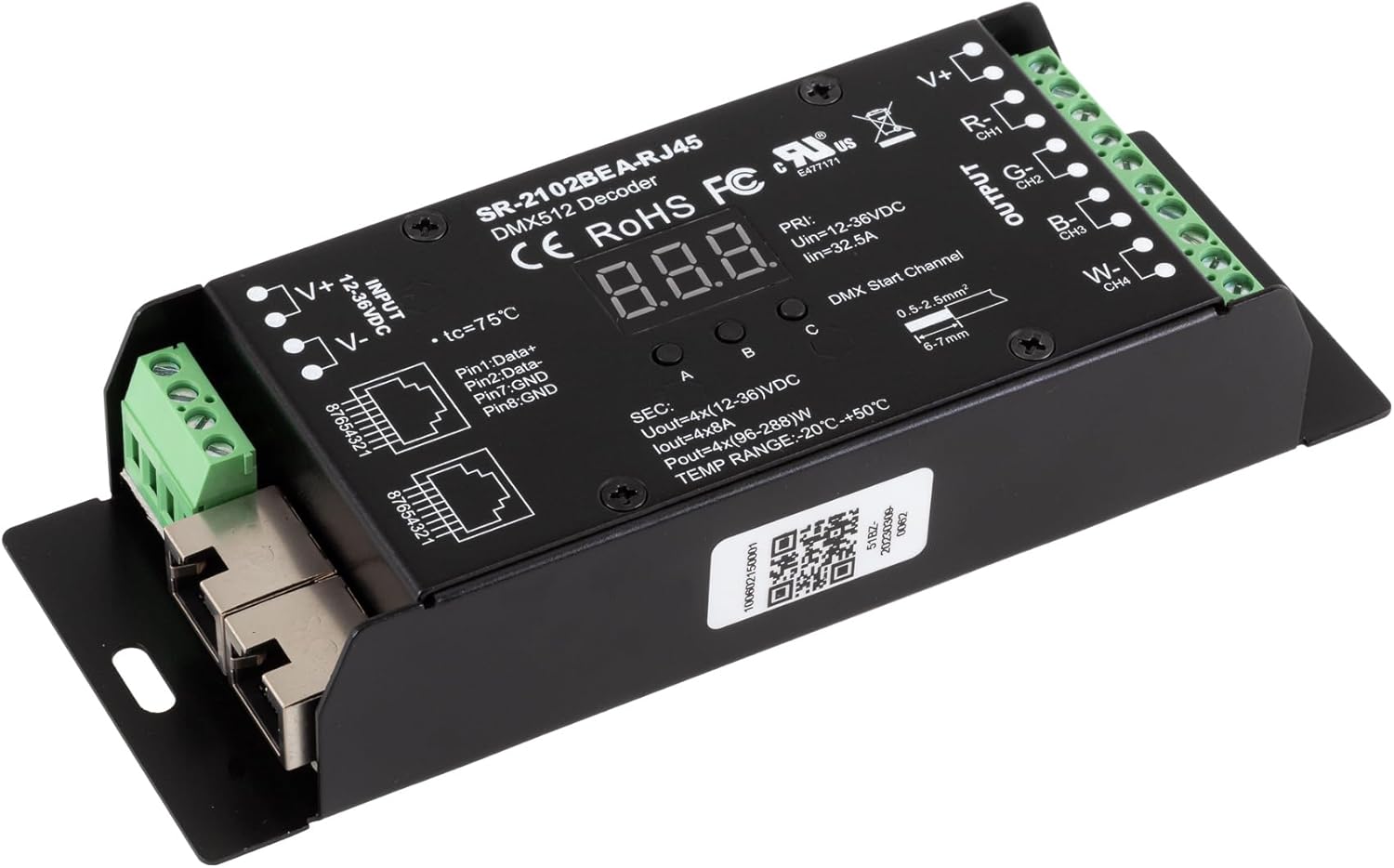 SIRS-E 4 Channel CV DMX Decoder for RGB & RGBW Lighting