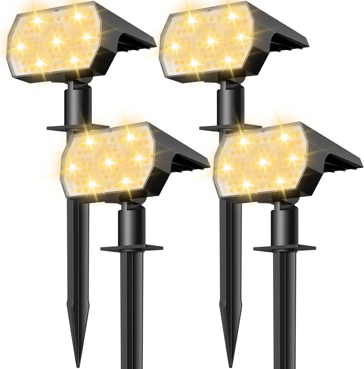 NYMPHY Solar Lights Outdoor Waterproof IP68 - 56 LED 4 Pack