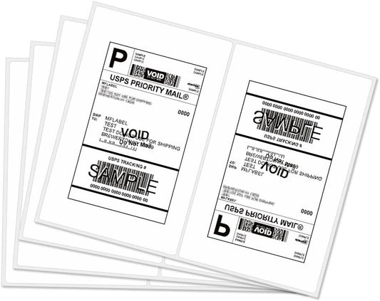 MFLABEL Round Corner Half Sheet Shipping Labels for Easy Mailing