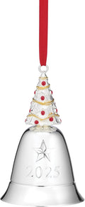 Lenox 2025 Musical Bell Silverplate Ornament - We Wish You a Merry