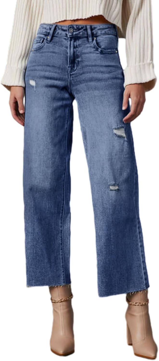 Dokotoo Womens High Waist Baggy Jeans for Casual Style