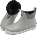 Men's Deck Boots Waterproof Fishing Rain Boots - Warm, Anti-Slip