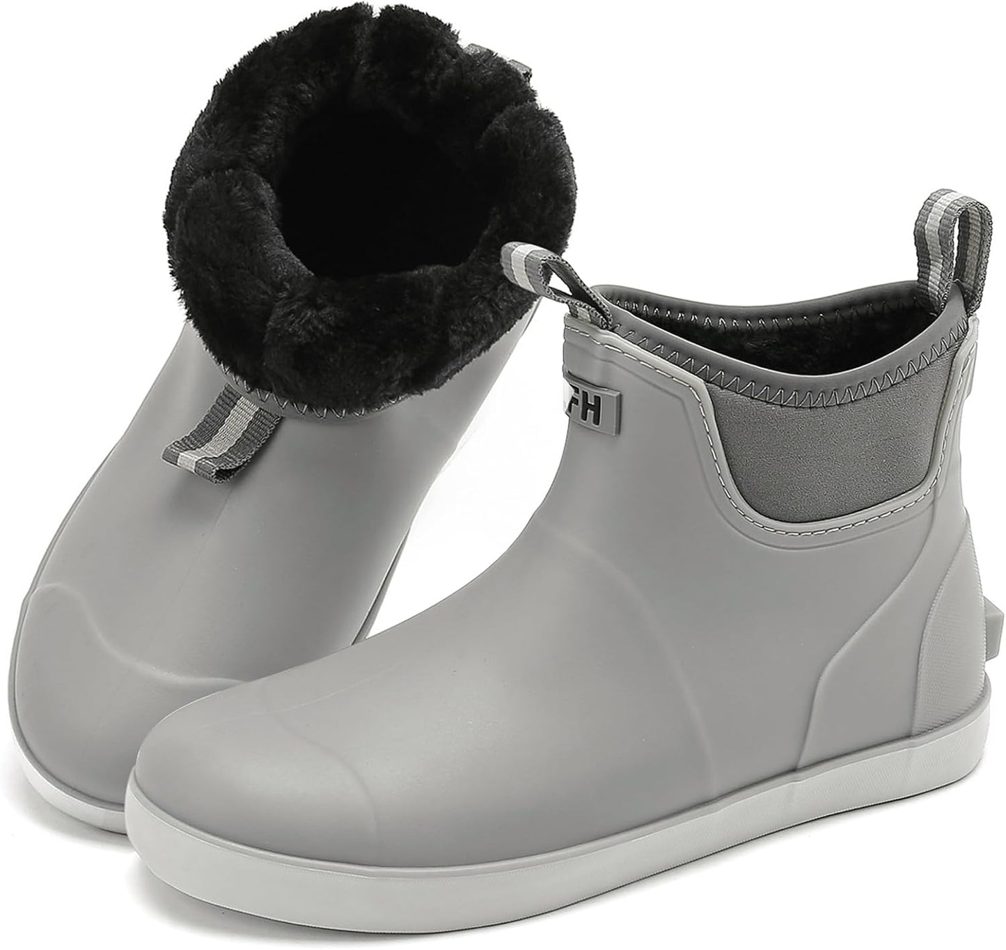 Men's Deck Boots Waterproof Fishing Rain Boots for All Activities