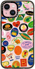 Compact iPhone 15 Case Fruit Stickers - Slim 4 ft. Protection