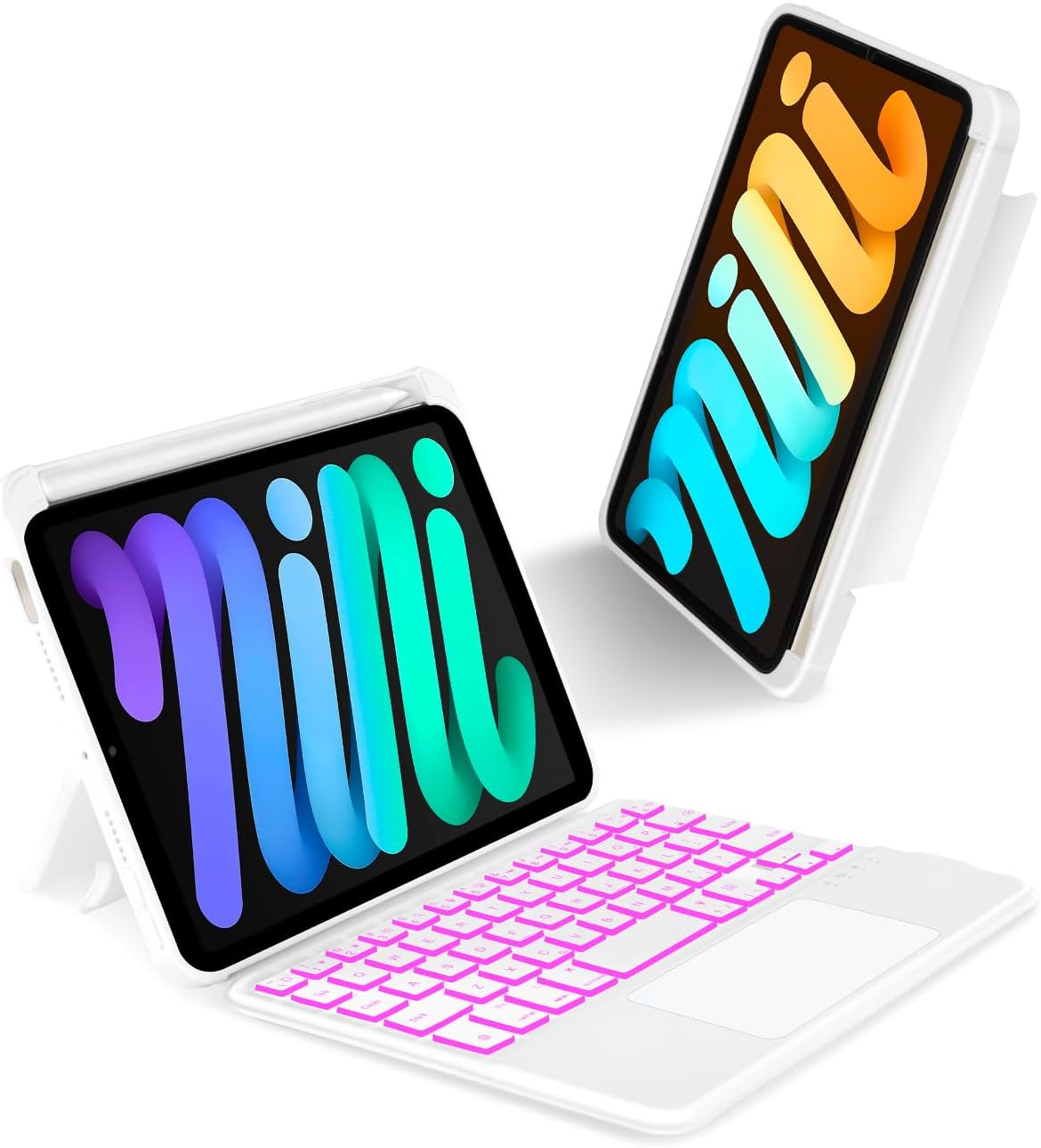 Case with Trackpad Keyboard for iPad Mini 6 7 - 7 Color Backlit