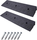 METFUIN 2 Pack 4in Rise Rubber Curb Ramp for Heavy Duty Use
