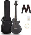 Enya Carbon Fiber Acoustic Guitar Bundle - Perfect for Travel
