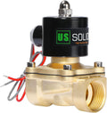 U.S. Solid 1 in Brass Electric Solenoid Valve 24VAC - VITON Seal