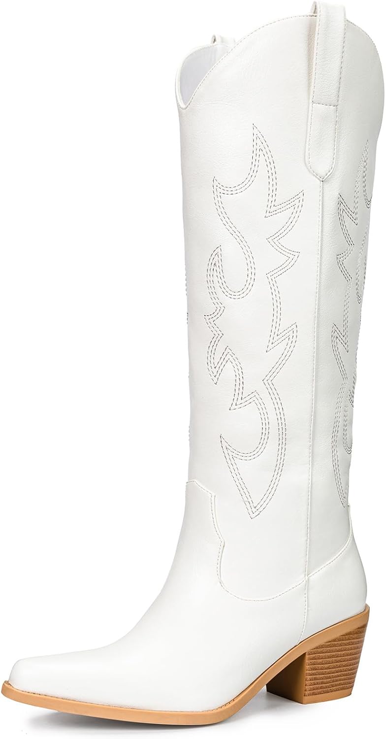 Pasuot Western Cowboy Boots for Women - Stylish Knee High Boots