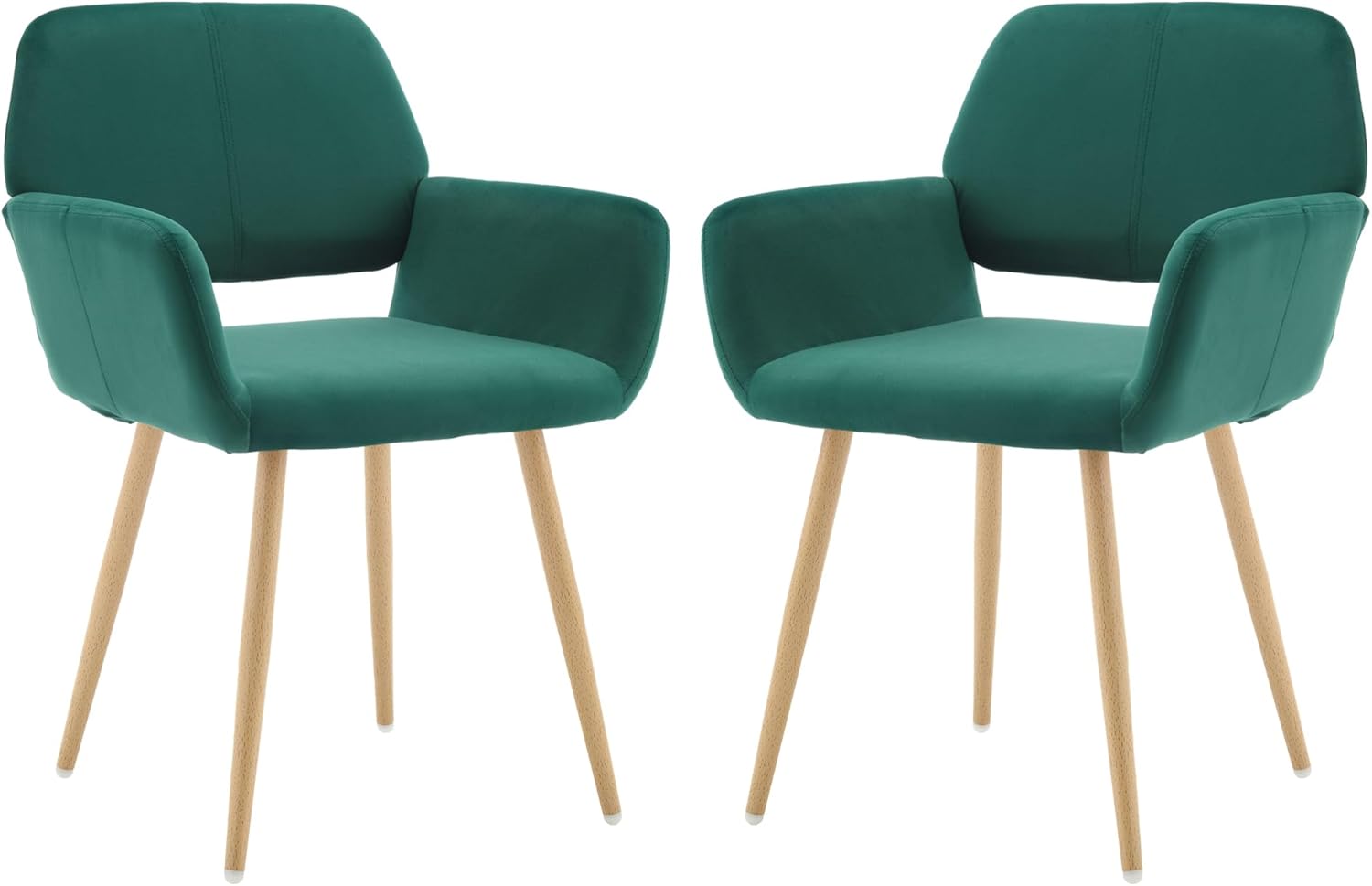 KCC Small Modern Dining Room Arm Chairs Set of 2 for Comfort