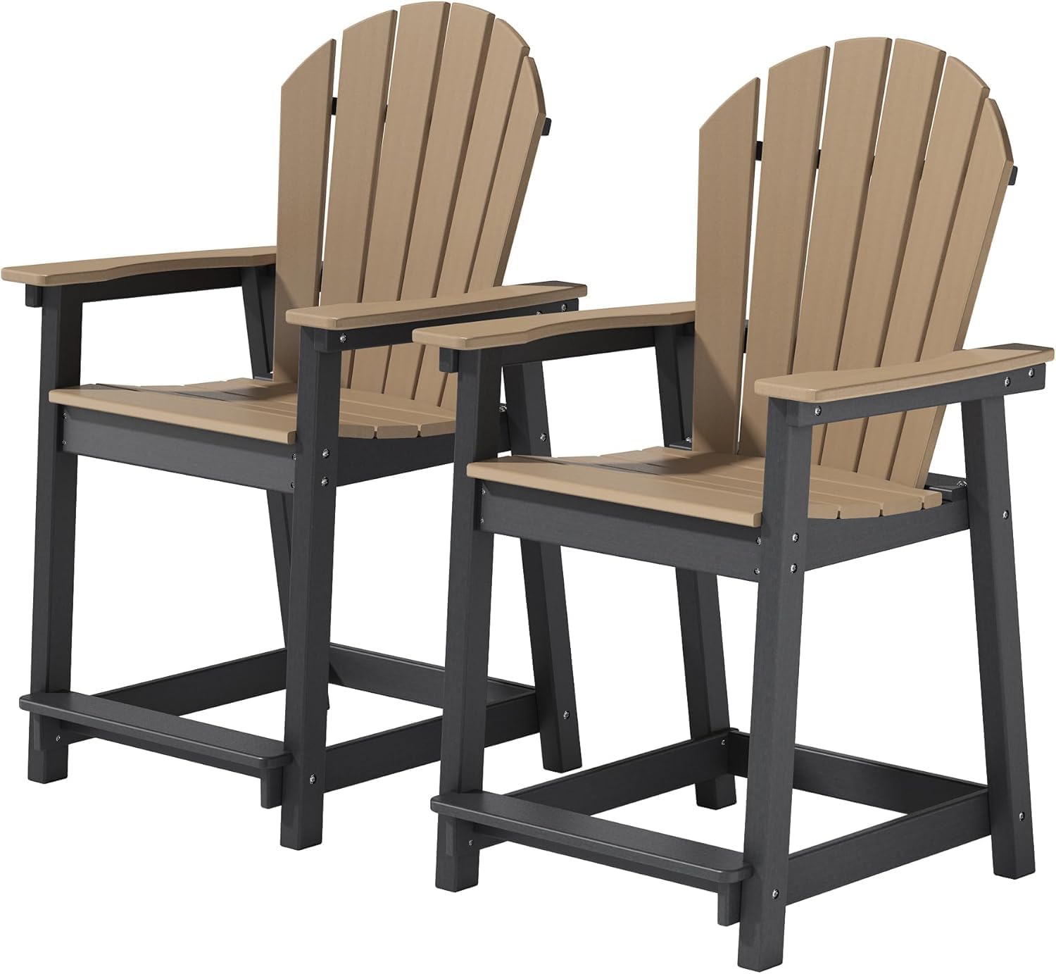 Outdoor Tall Adirondack Chairs Set of 2 for All-Weather Use