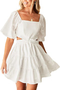 Shy Velvet Women's Summer Dress Square Neck Mini - Comfortable A-line