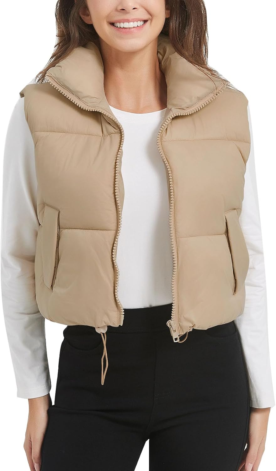 Lightweight Cropped Puffer Vest for Women - Stylish Winter Wear