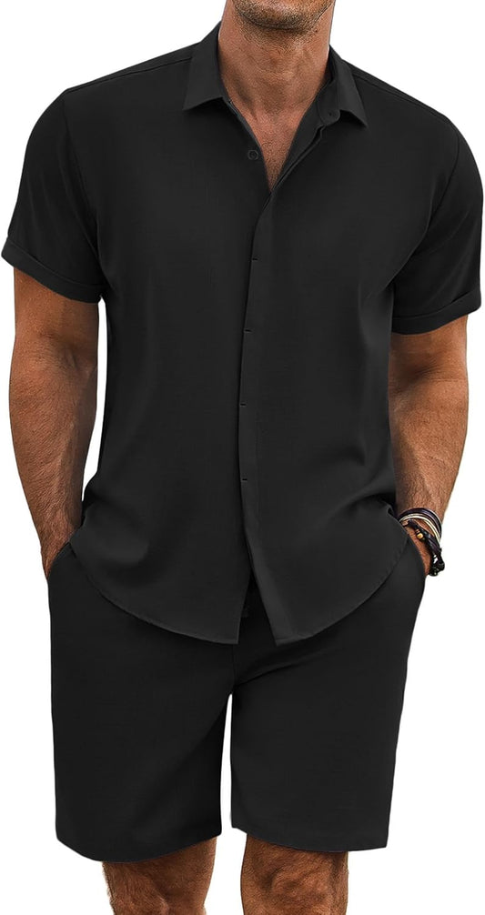 COOFANDY Men's Summer Beach Outfits for Relaxed Vacation Style