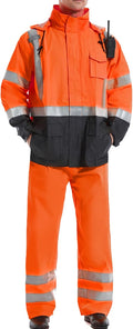 Hi Vis Reflective Rain Suits for Men - Class 3 Waterproof Safety